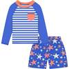 Star Swim Set, Blue - Rash Guards - 1 - thumbnail