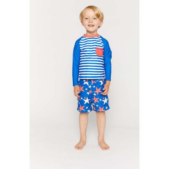 Star Swim Set, Blue - Rash Guards - 2