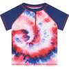 Retro Tie-Dye Swim Set, Red - Rash Guards - 2