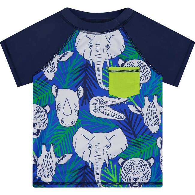 Tropical Animal Swim Set, Navy - Rash Guards - 2