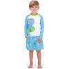 Dino Swim Set, Blue - Rash Guards - 2