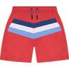 Retro Tie-Dye Swim Set, Red - Rash Guards - 3