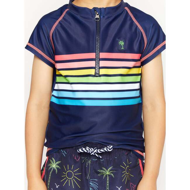 Vintage Neon Swim Set, Multi - Rash Guards - 3