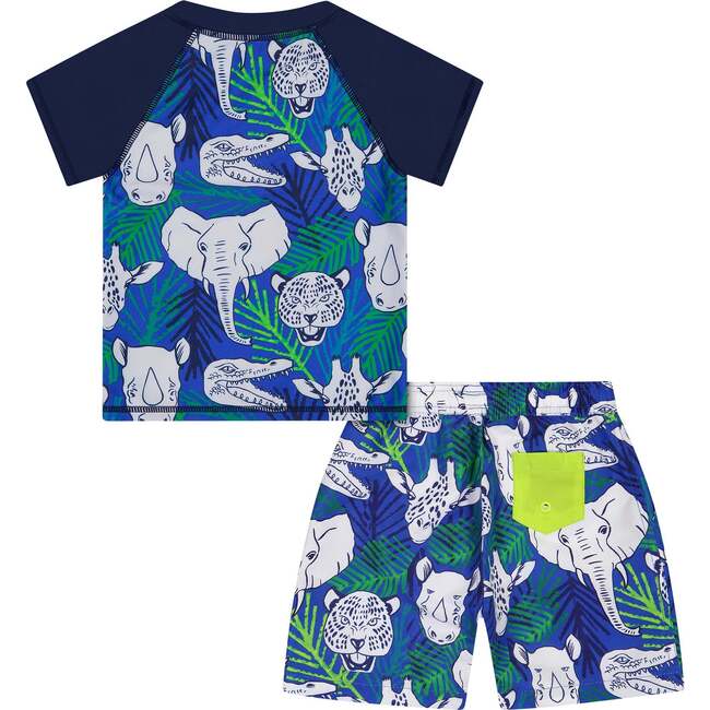 Tropical Animal Swim Set, Navy - Rash Guards - 4