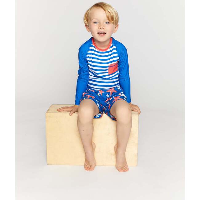 Star Swim Set, Blue - Rash Guards - 5