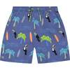 Tucan Boardshort, Blue - Swim Trunks - 1 - thumbnail