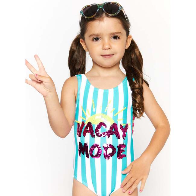 Vacay Mode 1-Piece Swimsuit (Size 8 -16 Years), Blue - One Pieces - 7