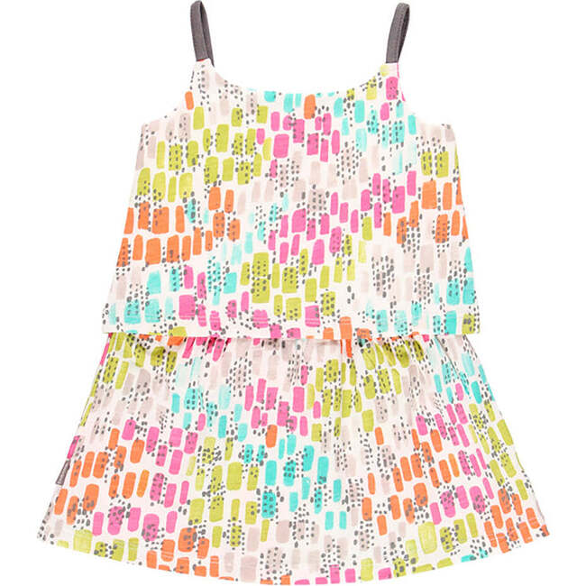 Mosaic Print Dress, Multicolor - Dresses - 1