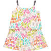 Mosaic Print Dress, Multicolor - Dresses - 1 - thumbnail