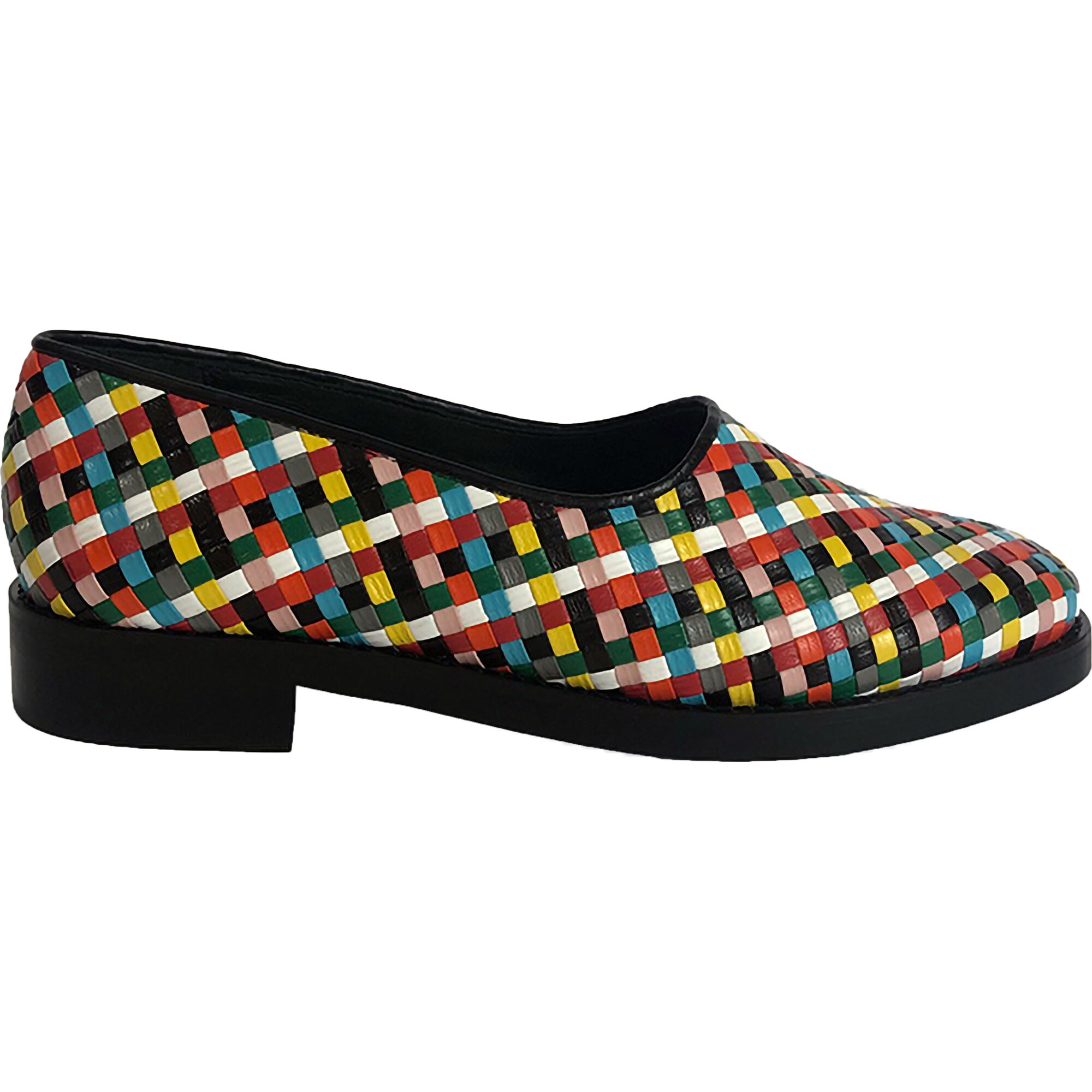 Suzanne Rae Antoinette shoe 本革 38 Women's Woven Glove Shoe, Multi - Suzanne Rae Exclusives | Maisonette