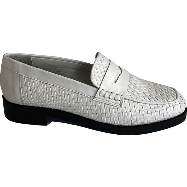 Women's Woven Loafer, White