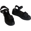 Women's Buckle Velcro Sandal, Black - Sandals - 2