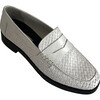 Women's Woven Loafer, White - Loafers - 3