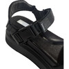 Women's Buckle Velcro Sandal, Black - Sandals - 5