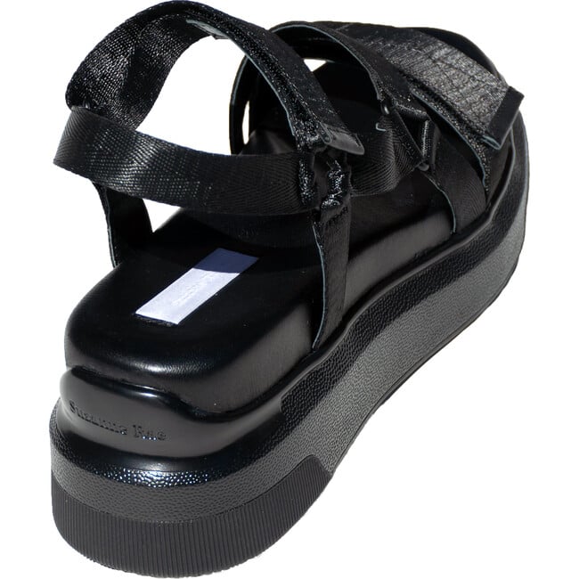 Women's Velcro Sandal, Black - Sandals - 4