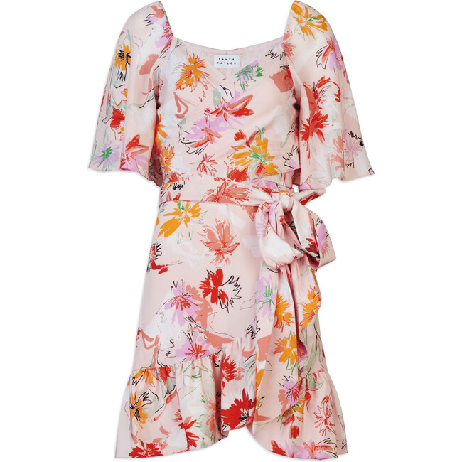 Women's Anastasia Dress, Expressionist Carnations Pink Salt Multi - Dresses - 1