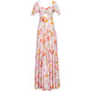 Women's Willa Gown, Expressionist Carnations Pink Salt Multi - Dresses - 1 - thumbnail