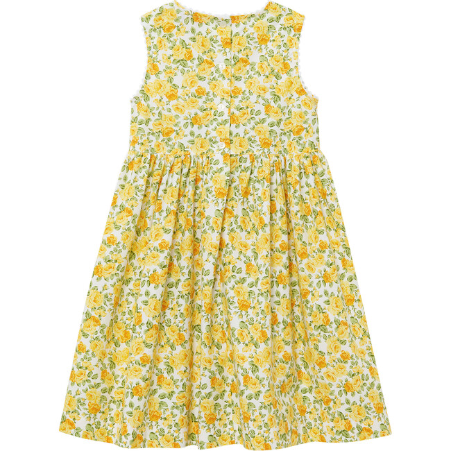 Petit Rose Ric Rac Dress, Yellow Rose - Dresses - 2