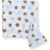 Bamboo Muslin Swaddle Blanket & Topknot Set, Cookie Craze - Swaddles - 1 - thumbnail