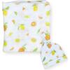 Bamboo Muslin Swaddle Blanket & Topknot Set, Main Squeeze - Swaddles - 1 - thumbnail