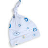 Bamboo Muslin Swaddle Blanket & Topknot Set, Eye See You - Swaddles - 3