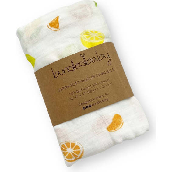 Bamboo Muslin Swaddle Blanket, Main Squeeze - Swaddles - 3
