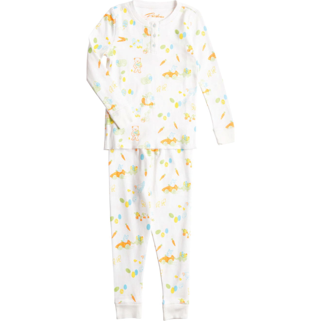 Easter Egg Hunt Pajama Set, Orange - Pajamas - 1