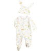 Easter Egg Hunt Onesie + Bunny Hat, Orange - Pajamas - 1 - thumbnail