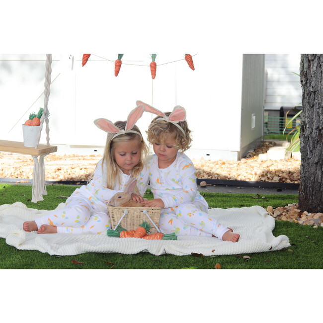 Easter Egg Hunt Onesie + Bunny Hat, Orange