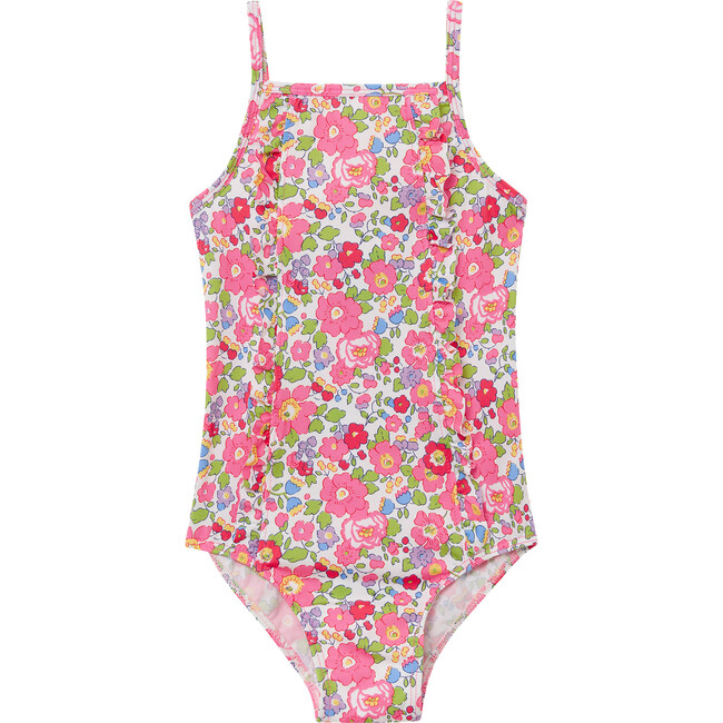 Betsy Frill Swimsuit, Pink Betsy