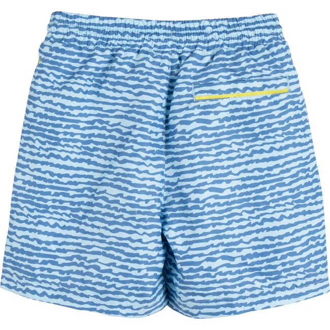 Jax Swim Trunk, Blue Fun Stripe - Swim Trunks - 3