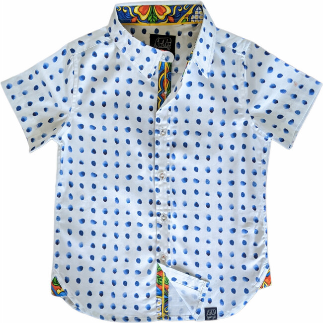 Short Sleeve Shirt, Watercolor Dots