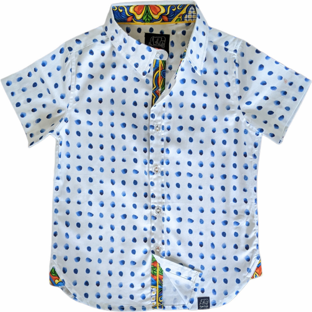 Matching Daddy Shirt Short Sleeves, Watercolor Dots - Shirts - 1
