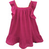 Flutter Sleeve Dress, Fuchsia - Dresses - 1 - thumbnail