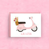 Grazie Pink Vespa Thank You Boxed Card Set - Paper Goods - 2