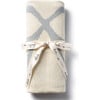 Bow Logo Knit Baby Blanket, Powder Blue - Blankets - 1 - thumbnail