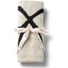 Bow Logo Knit Baby Blanket, Black - Blankets - 1 - thumbnail