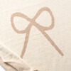 Bow Logo Knit Baby Blanket, Neutral And Taupe - Blankets - 2