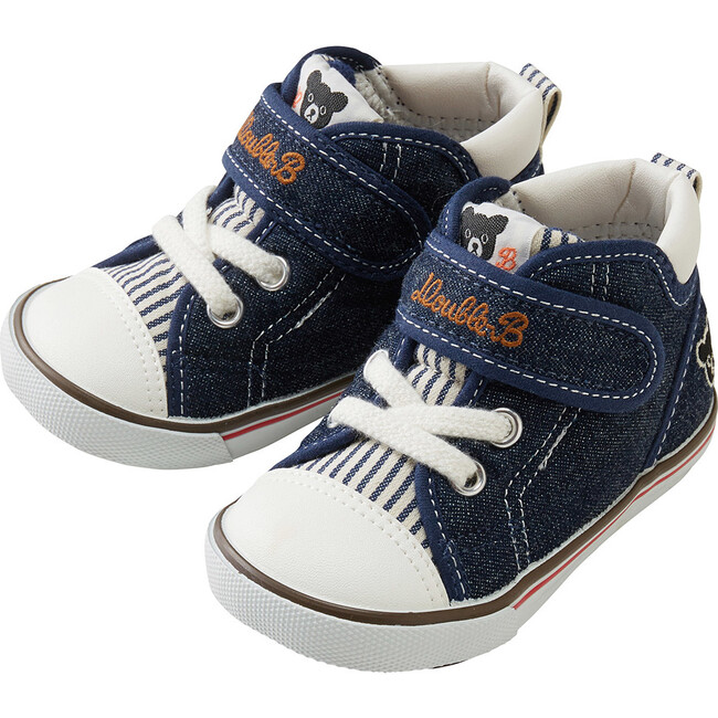 Street Style DOUBLE-B High Top Second Shoes, Indigo - Sneakers - 1