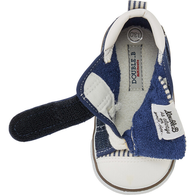 Street Style DOUBLE-B High Top Second Shoes, Indigo - Sneakers - 7