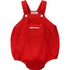 Denim Rompers, Red - Rompers - 1 - thumbnail