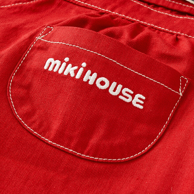 Denim Rompers, Red - Rompers - 3