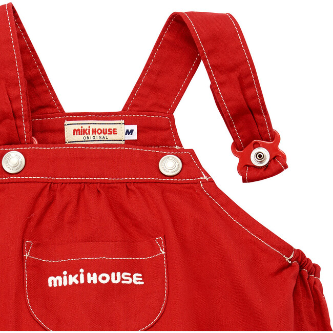 Denim Rompers, Red - Rompers - 6