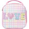 LOVE Gingham Large Backpack And Lunch Bag Set, Cotton Candy - Backpacks - 2