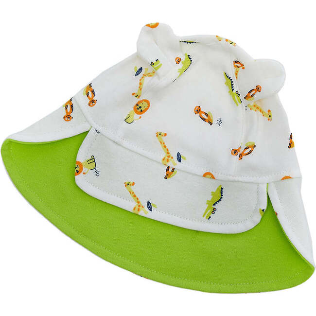 Croc Print Hat, White - Hats - 1