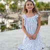 Flutter Sleeve Dress, Watercolor dots - Dresses - 2