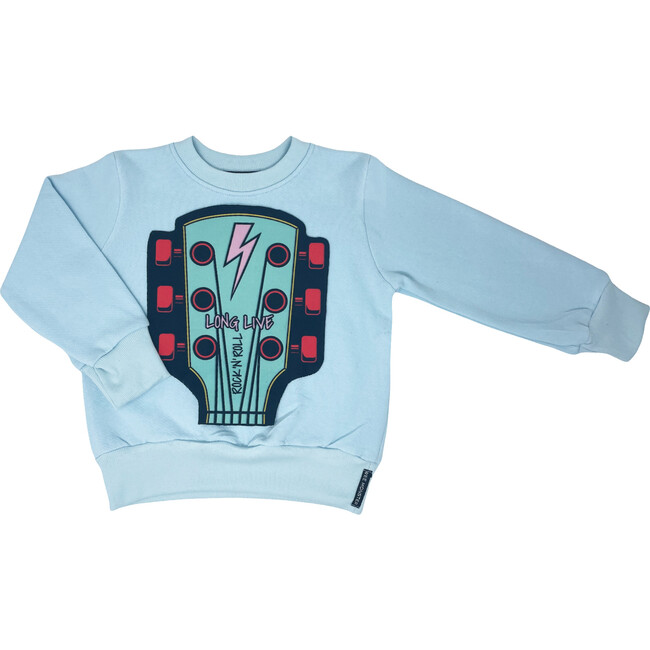 Guitar Sweatshirt, Cloud Blue - Sweatshirts - 1