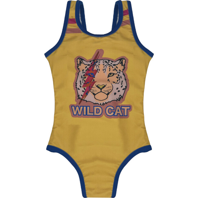 Wild Cat One Piece Swim, Yellow