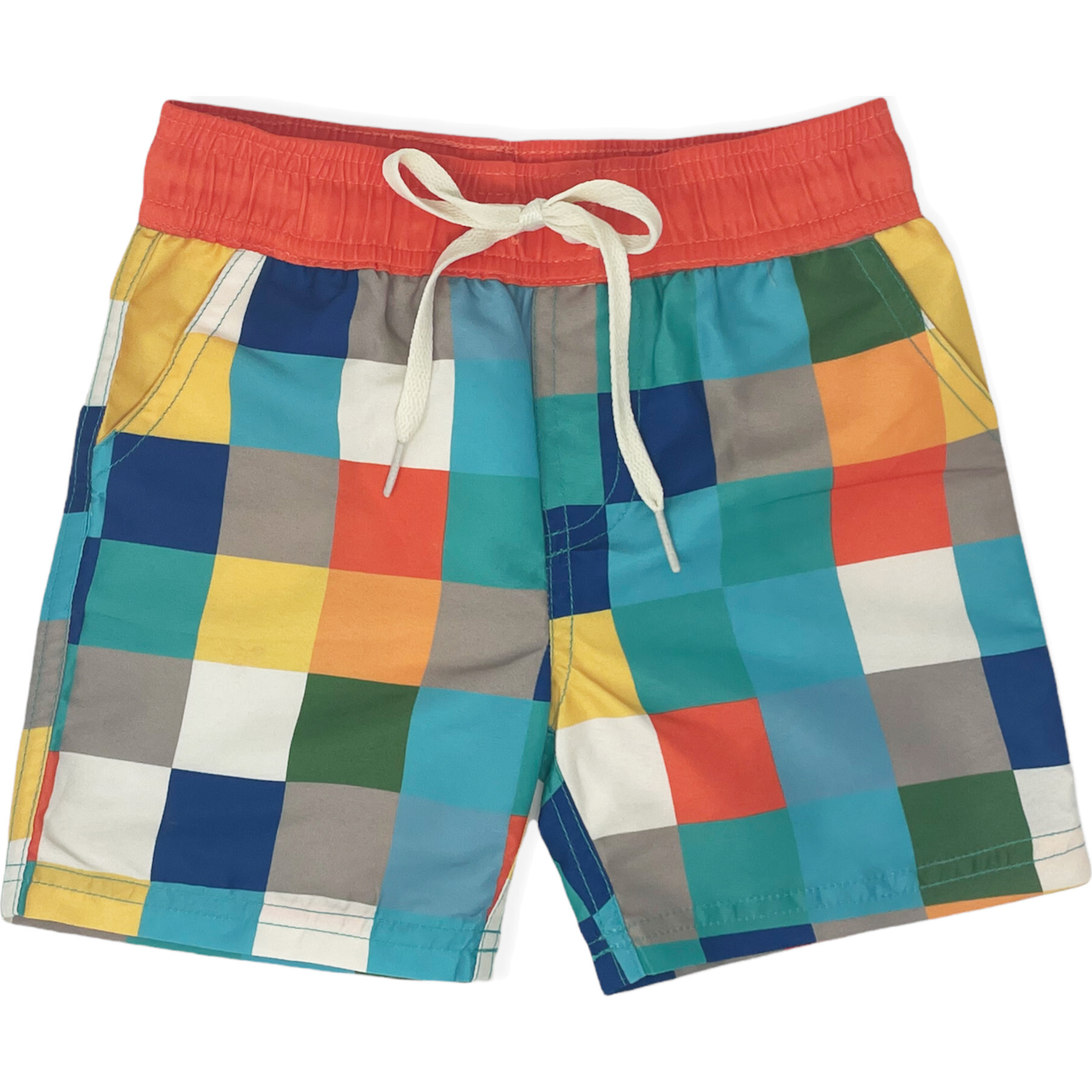 Squares Boardshorts, Multi Squares - Swim Trunks - 1