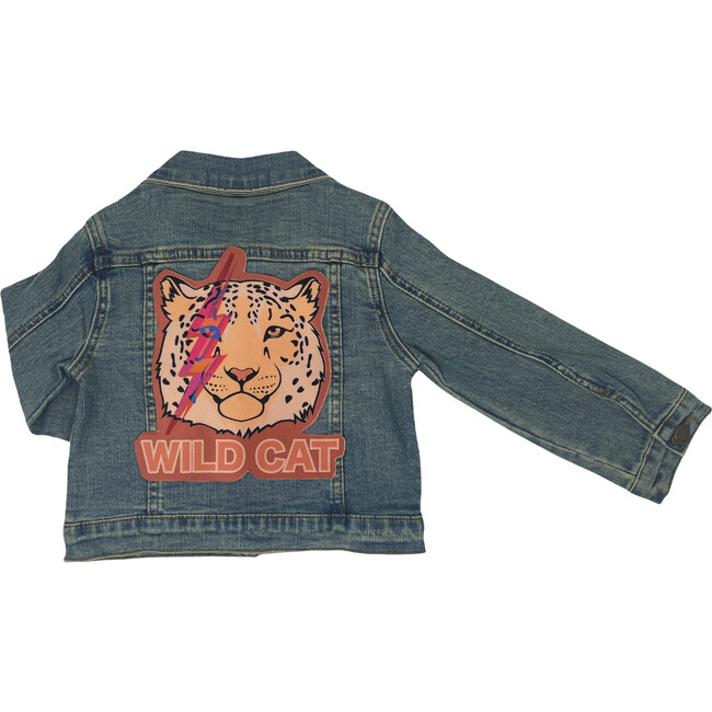 Wild Cat Denim Jacket, Medium Wash - Jackets - 1